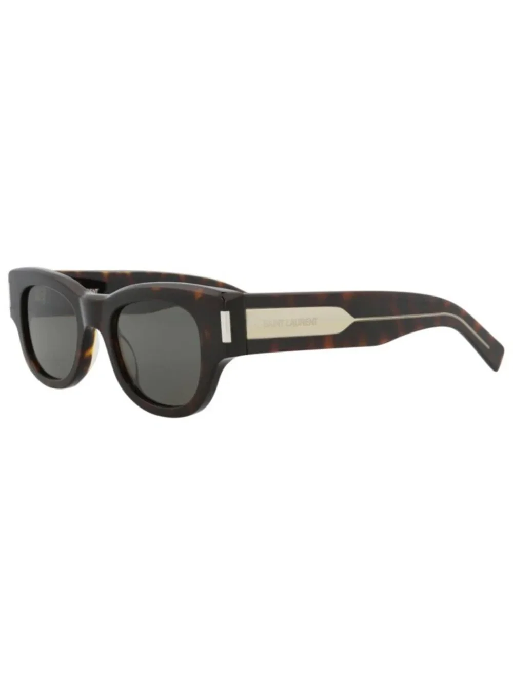 New Saint Laurent Women's Sunglasses Cat Eye Recycled Acetate Frame Havana Grey